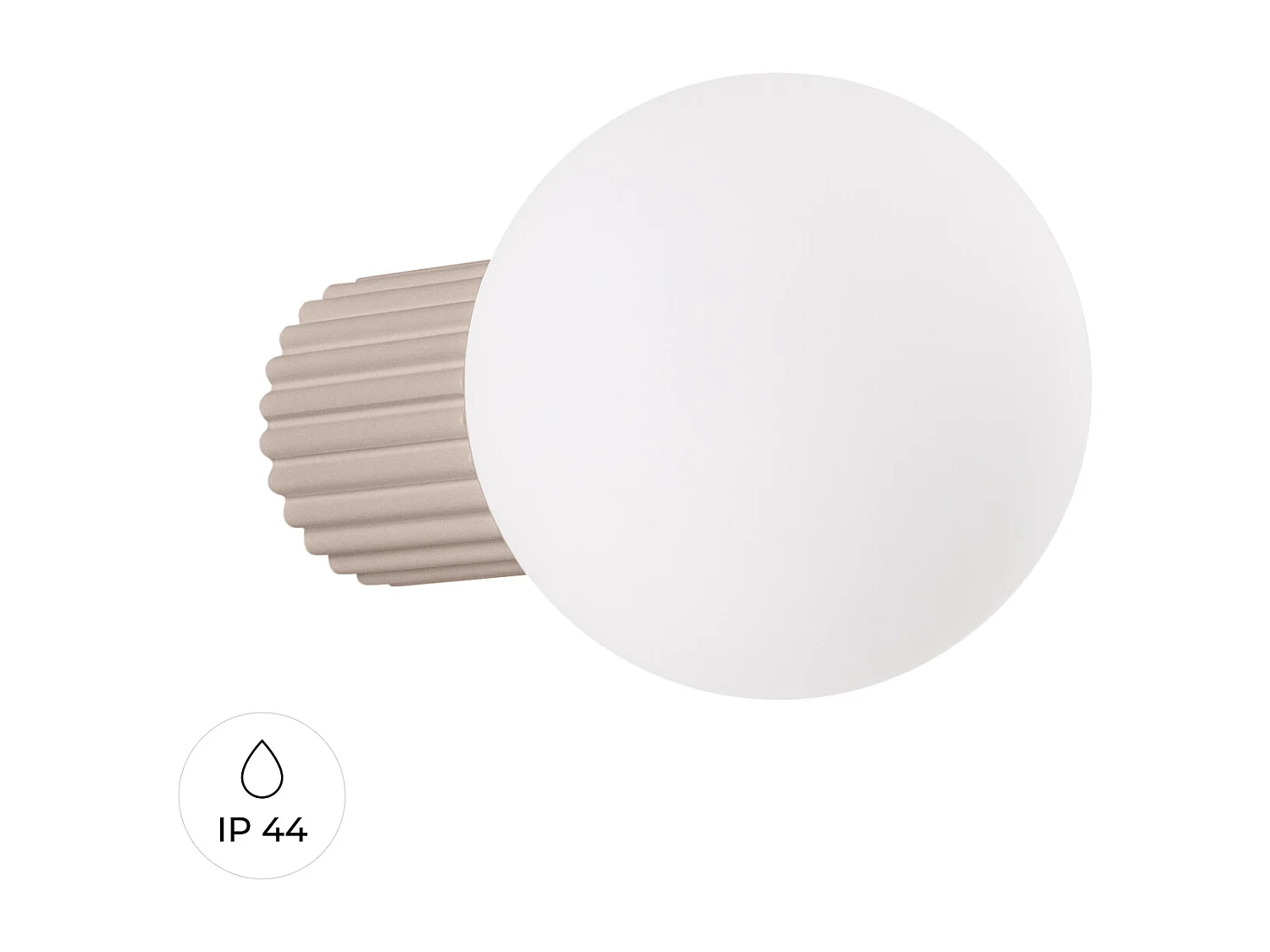 Lampa ścienna nowoczesny HALO, aluminium/szkło - 1 źródło - L.12 x H.12 cm - taupe 4193772 - obrazek 1