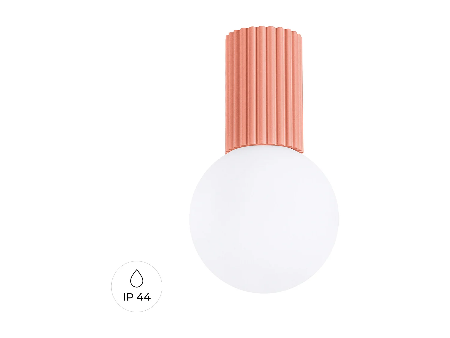 Lampa sufitowa nowoczesny HALO, aluminium/szkło - 1 źródło - L.12 x H.21 cm - brzoskwiniowy 4197470 - obrazek 1