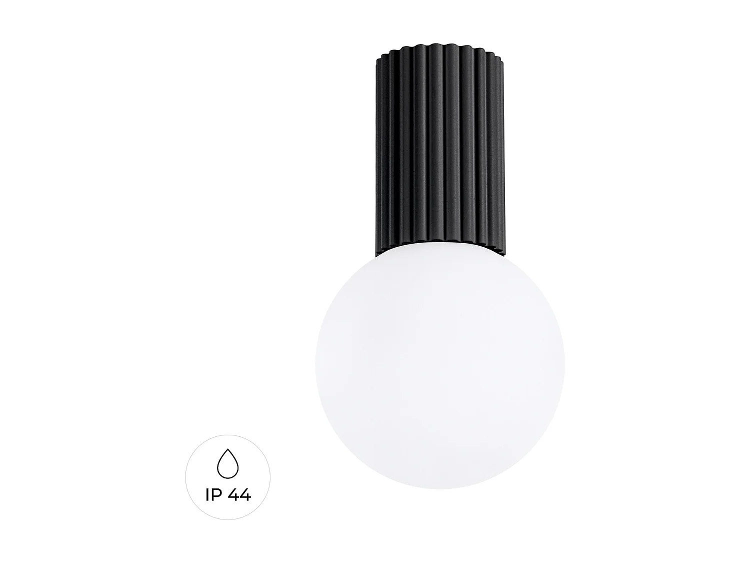 Lampa sufitowa nowoczesny HALO, aluminium/szkło - 1 źródło - L.12 x H.21 cm - czarny 4197473 - obrazek 1