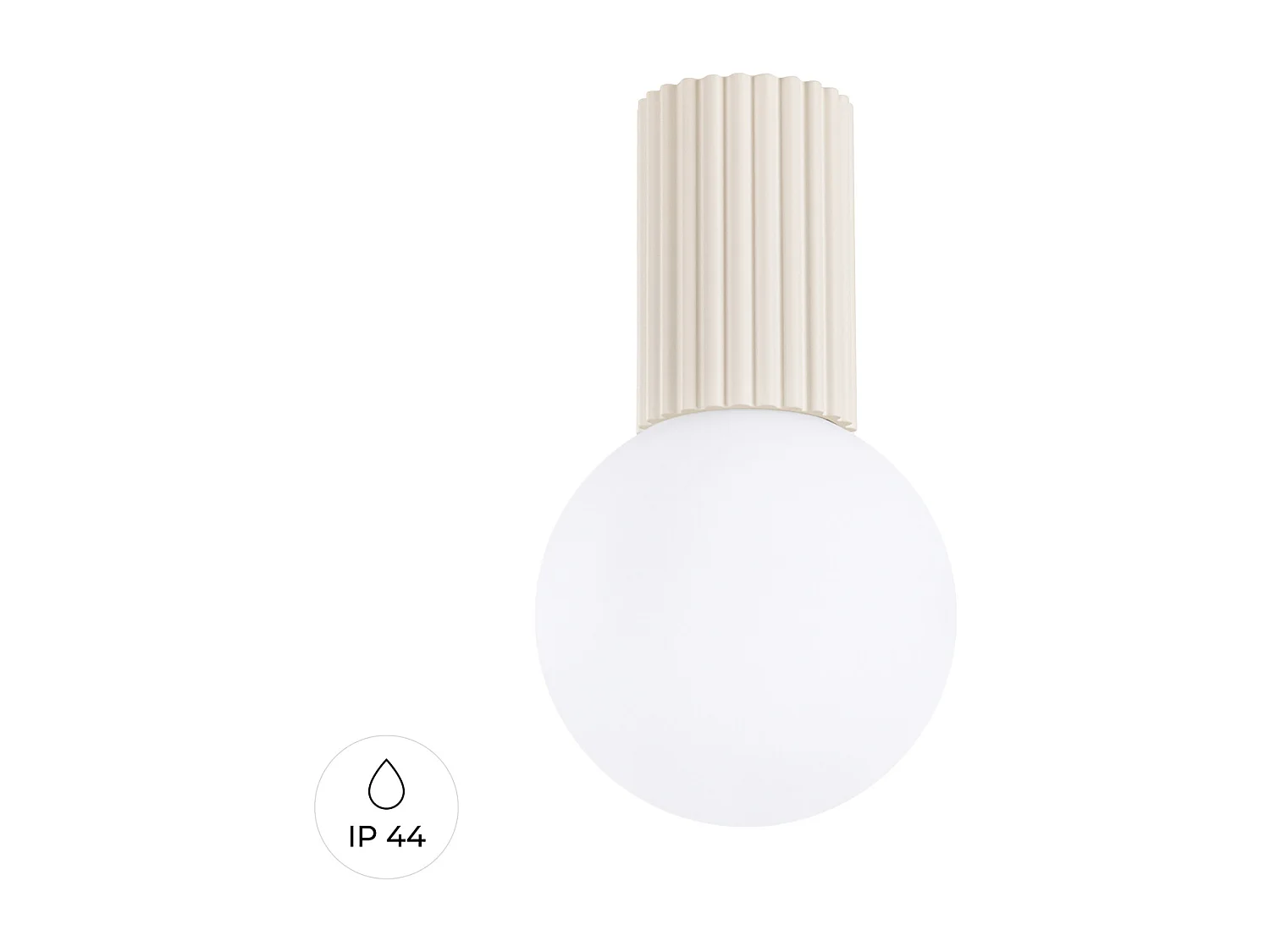 Lampa sufitowa nowoczesny HALO, aluminium/szkło - 1 źródło - L.12 x H.21 cm - beżowy 4197479 - obrazek 1