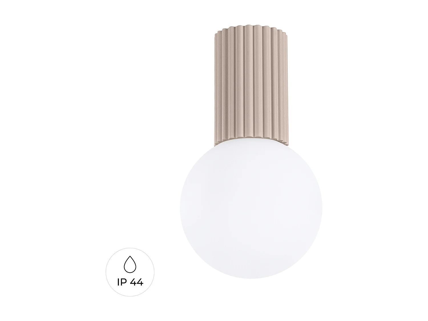 Lampa sufitowa nowoczesny HALO, aluminium/szkło - 1 źródło - L.12 x H.21 cm - taupe 4197484 - obrazek 1