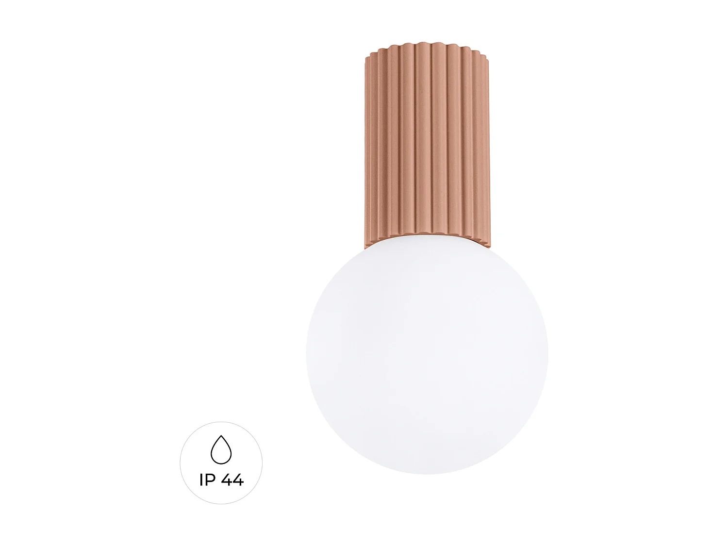 Lampa sufitowa nowoczesny HALO, aluminium/szkło - 1 źródło - L.12 x H.21 cm - mocca 4197488 - obrazek 1