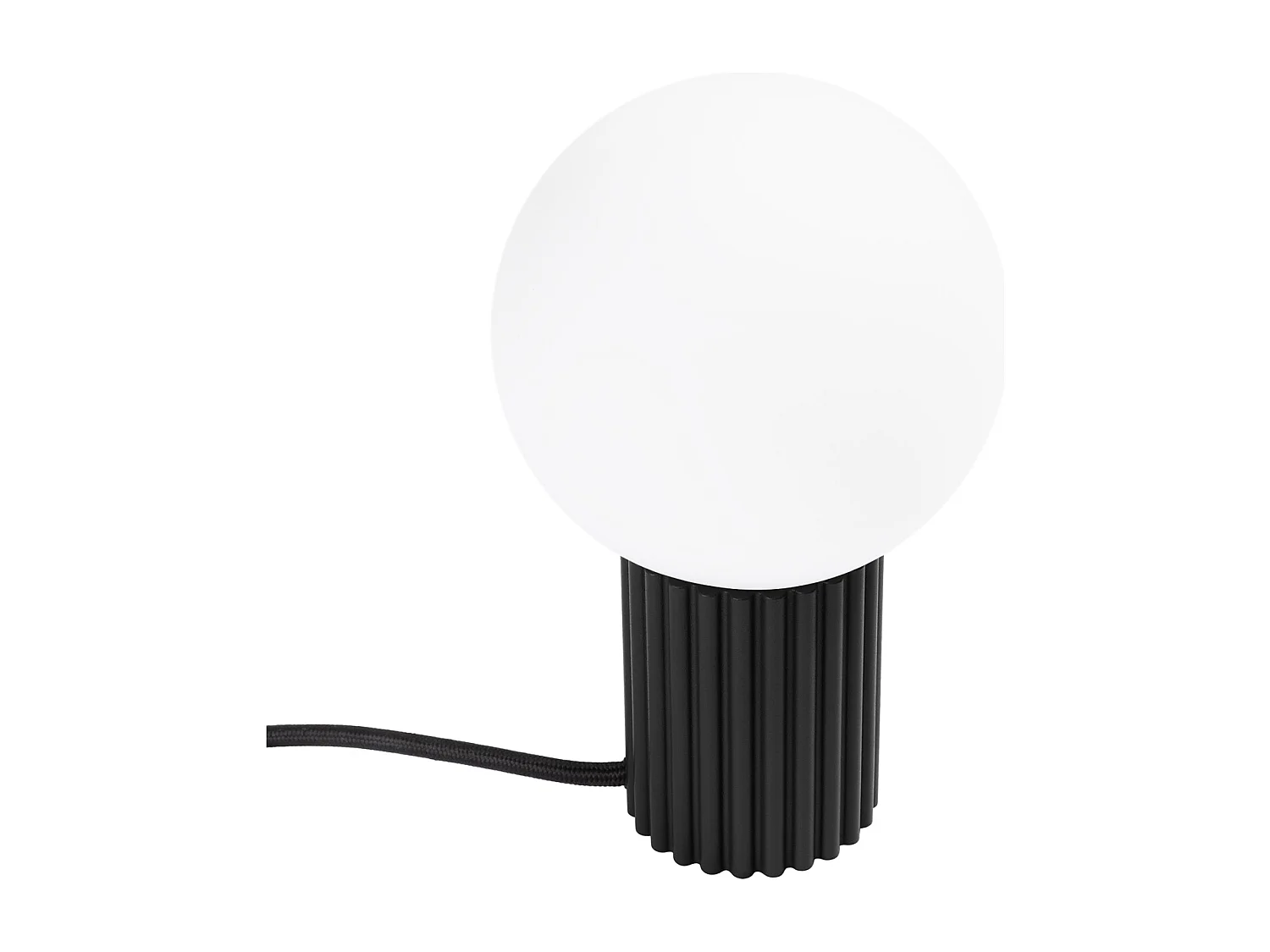Lampa biurkowa nowoczesny HALO, aluminium/szkło - 1 źródło - L.12 x H.19 cm - czarny 4201785 - obrazek 1