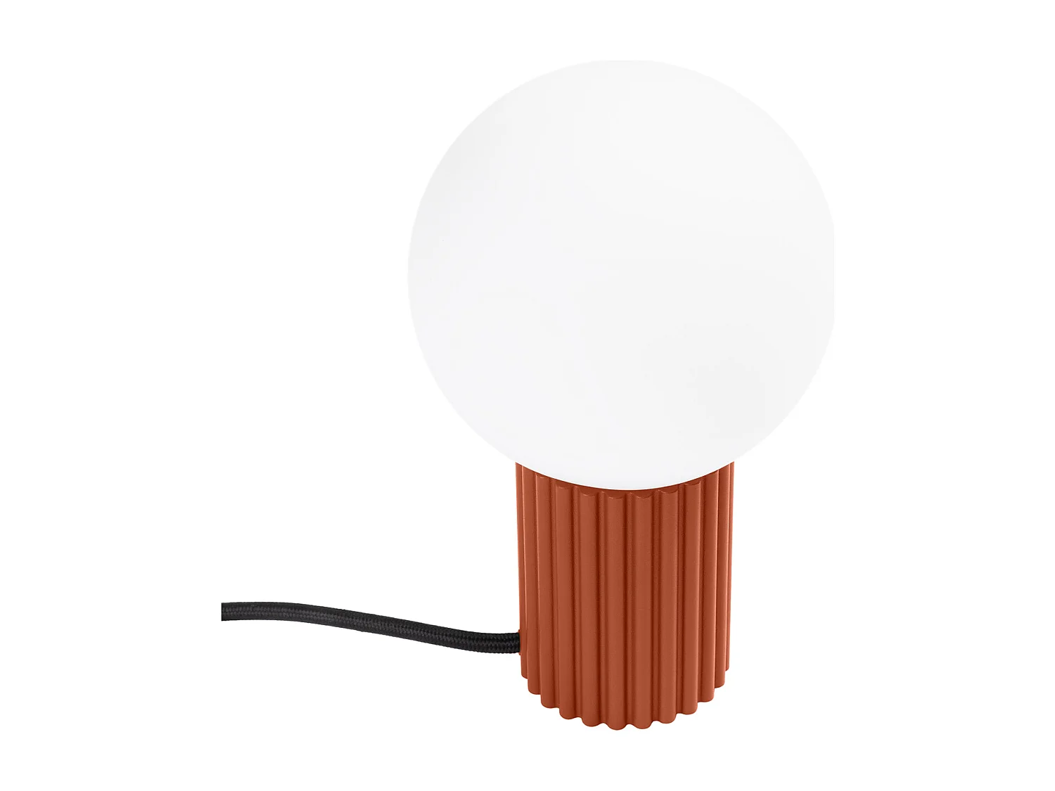 Lampa biurkowa nowoczesny HALO, aluminium/szkło – 1 źródło – L.12 x H.19 cm – ochra czerwona 4201790