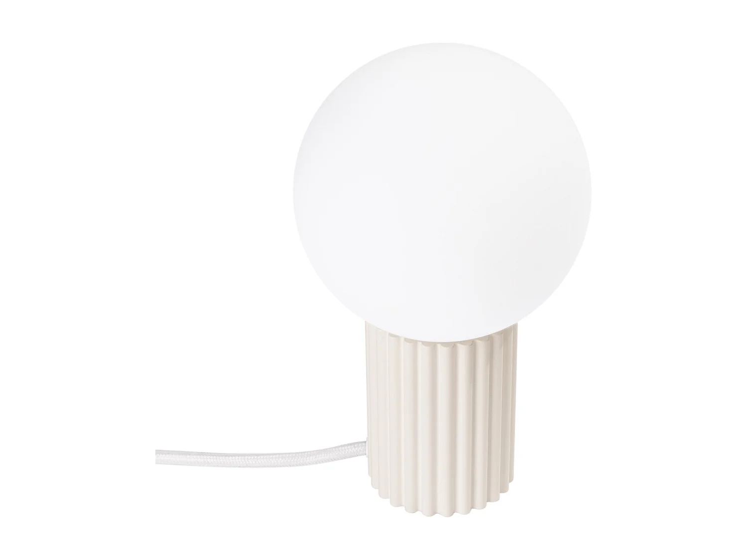 Lampa biurkowa nowoczesny HALO, aluminium/szkło - 1 źródło - L.12 x H.19 cm - beżowy 4201799 - obrazek 1