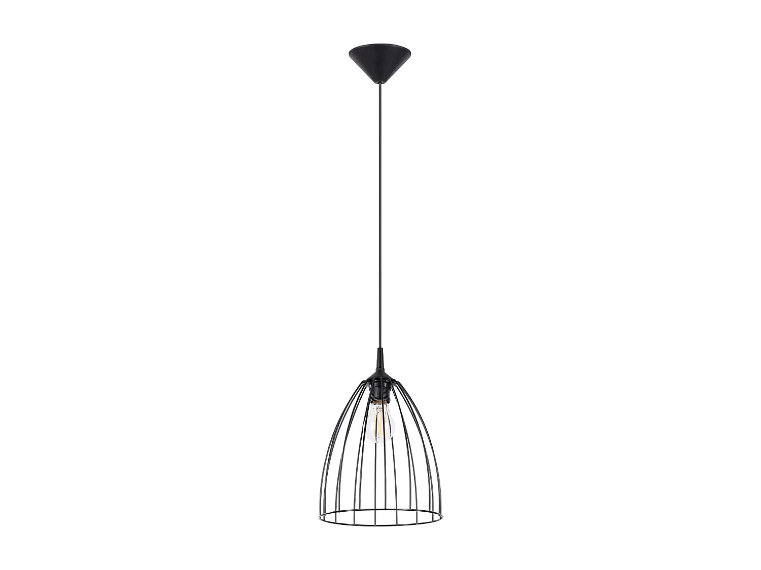 Lampa Wisząca Nowoczesny Ritz, Stal - 1 Źródło - L.23 X H.92 Cm - Czarny 4201898 - obrazek 1