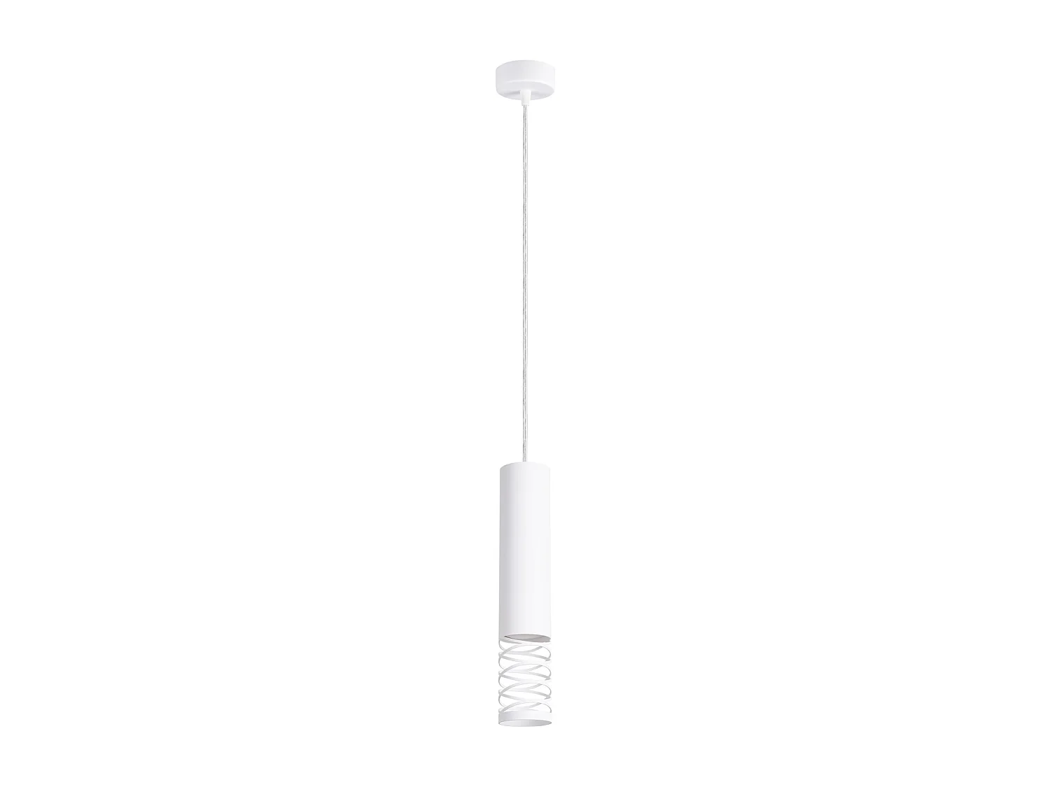 Lampa wisząca nowoczesny LAMI, stal - 1 źródło - L.8 x H.125 cm - biały 4201899 - obrazek 1