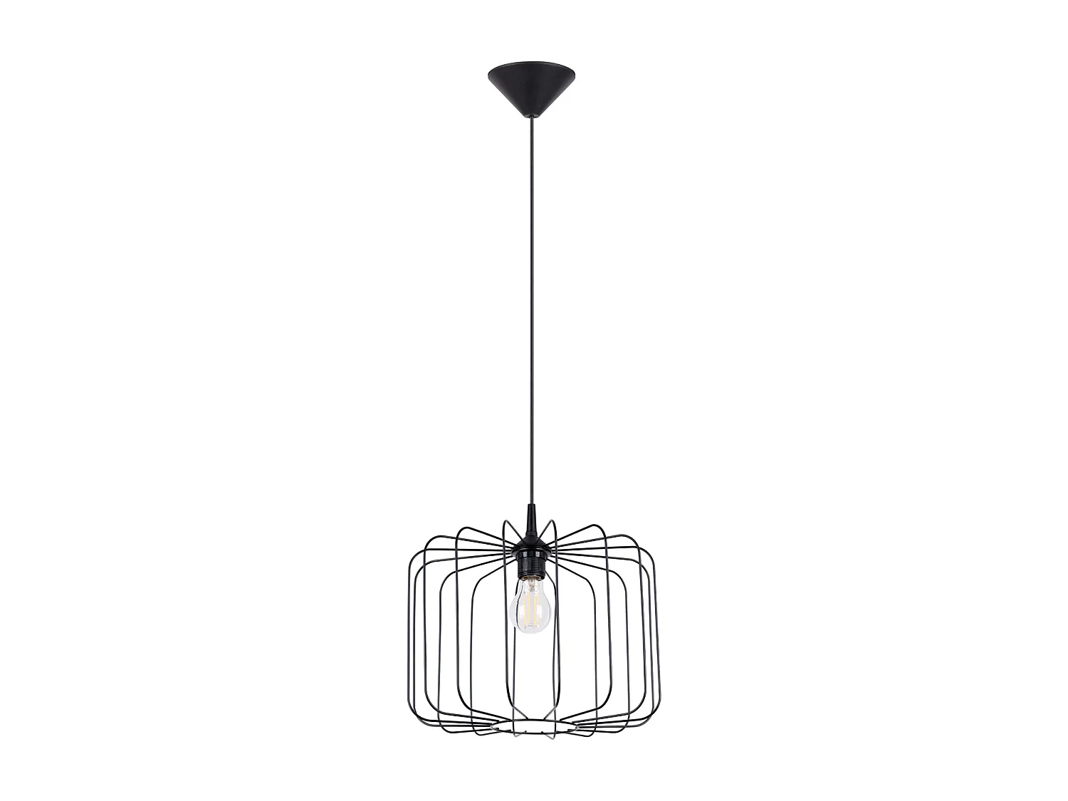 Lampa Wisząca Nowoczesny Skaar, Stal - 1 Źródło - L.34.5 X H.91 Cm - Czarny 4201906 - obrazek 1