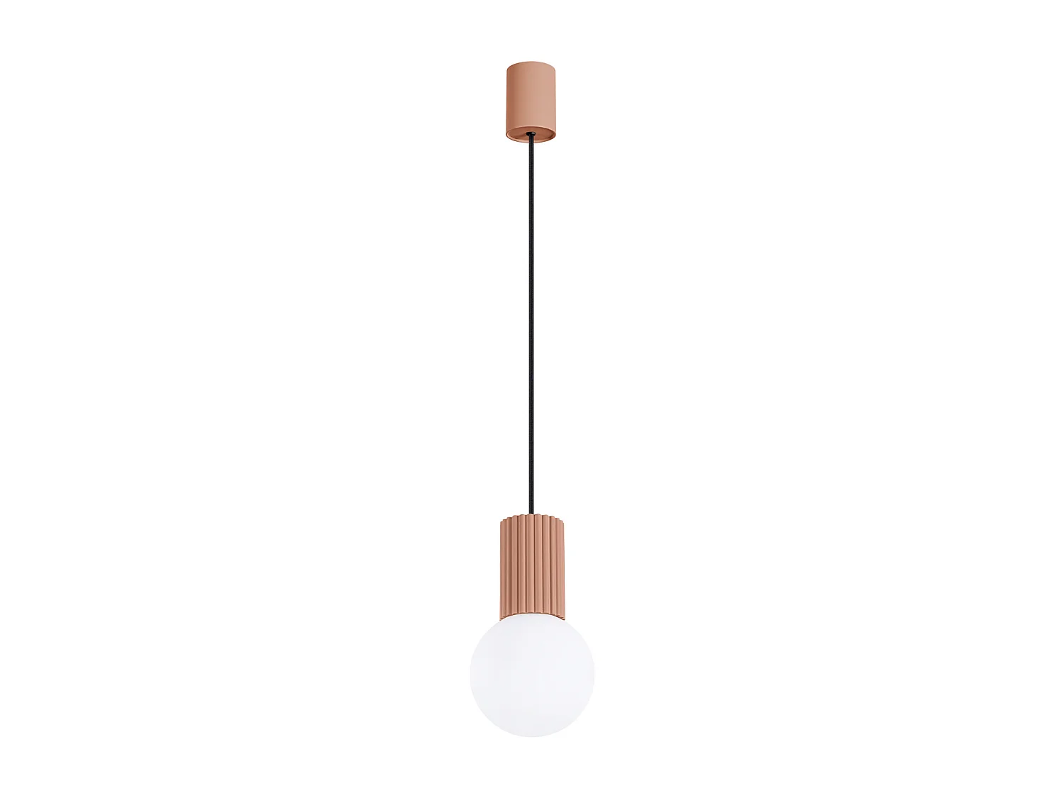 Lampa wisząca nowoczesny HALO, aluminium/szkło - 1 źródło - L.12 x H.120 cm - mocca 4201907 - obrazek 1