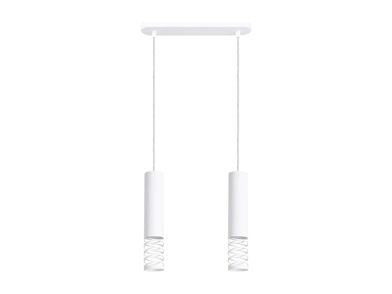Lampa wisząca nowoczesny LAMI, stal – 2 źródło – L.33 x H.125 cm – biały 4201909
