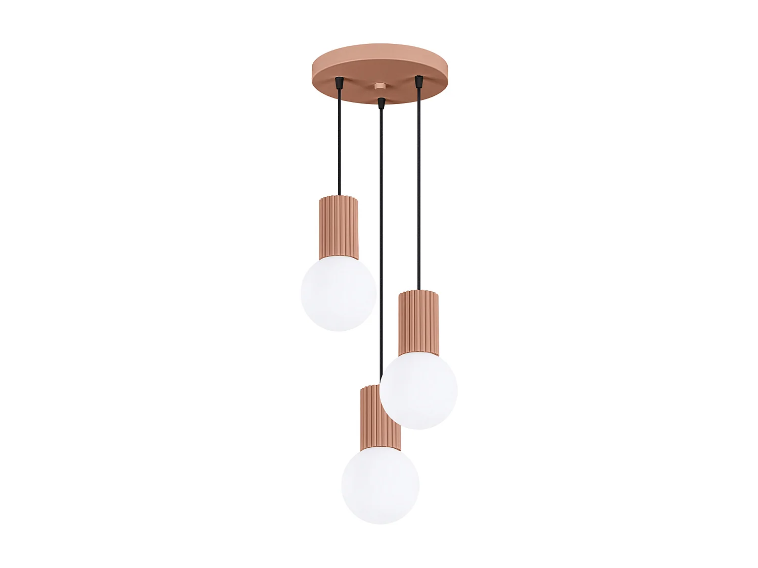 Lampa wisząca nowoczesny HALO, aluminium/szkło – 3 źródło – L.25 x H.125 cm – mocca 4201921