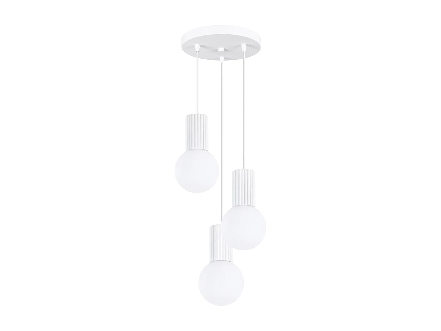 Lampa wisząca nowoczesny HALO, aluminium/szkło - 3 źródło - L.25 x H.125 cm - biały 4201920 - obrazek 1