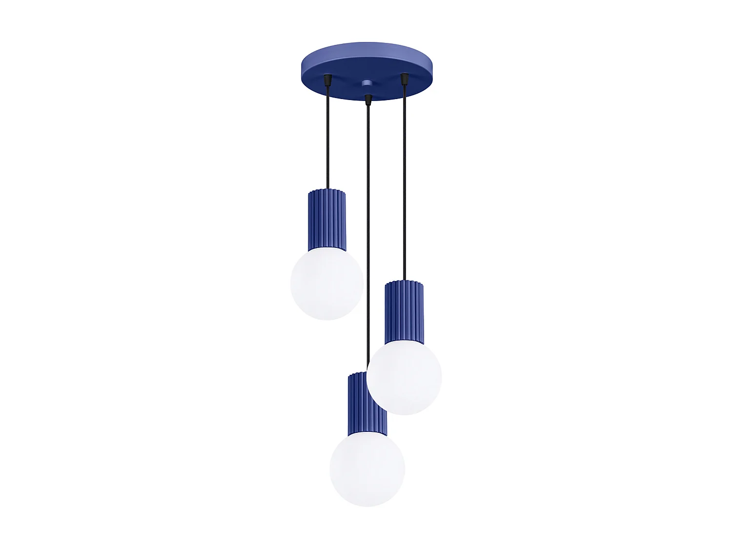 Lampa wisząca nowoczesny HALO, aluminium/szkło - 3 źródło - L.25 x H.125 cm - ultramaryna 4201929 - obrazek 1