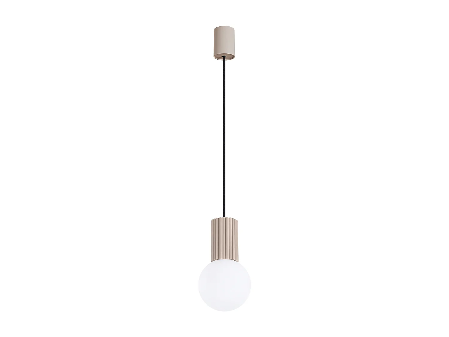 Lampa wisząca nowoczesny HALO, aluminium/szkło - 1 źródło - L.12 x H.120 cm - taupe 4201931 - obrazek 1