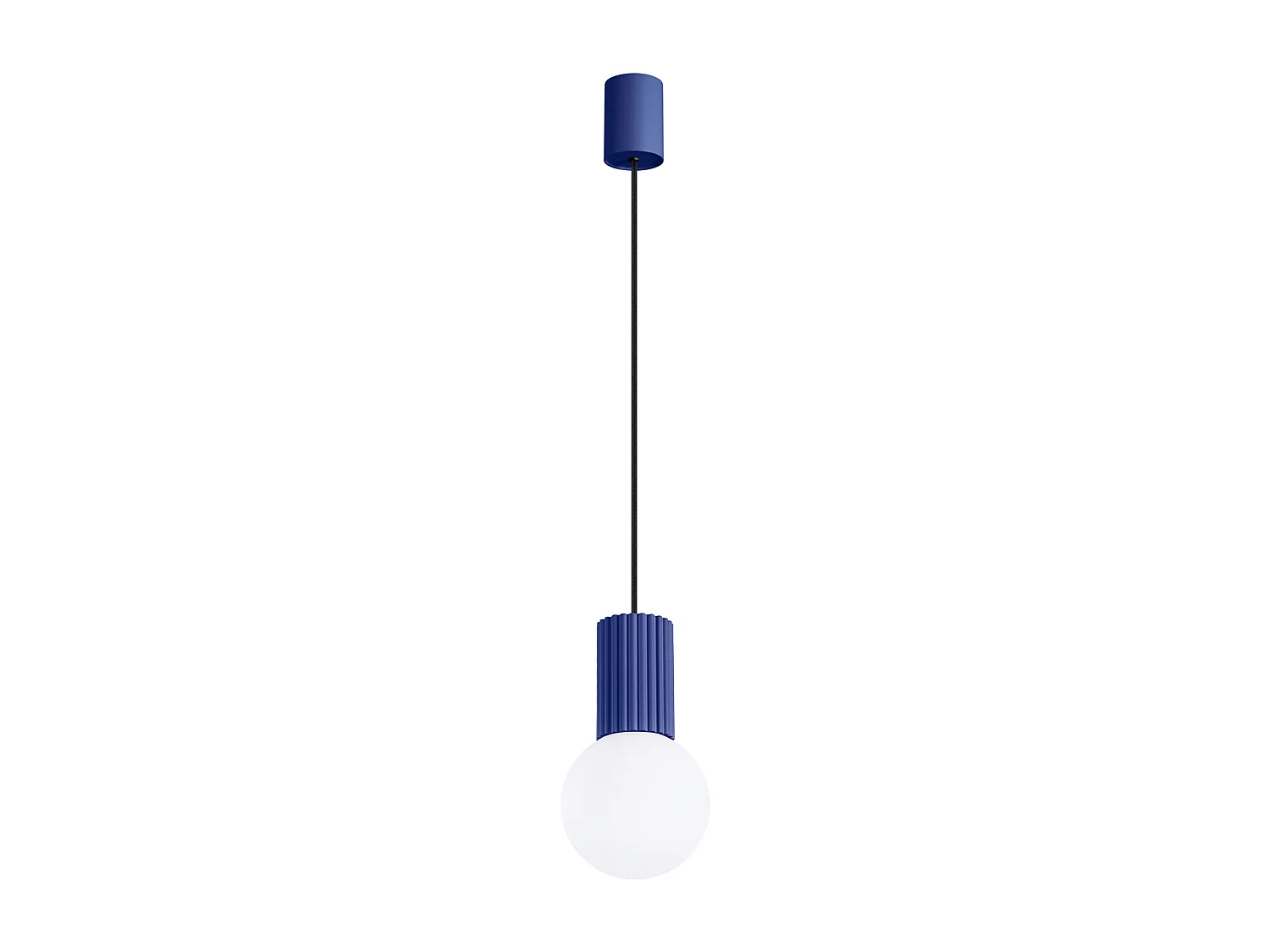 Lampa wisząca nowoczesny HALO, aluminium/szkło - 1 źródło - L.12 x H.120 cm - ultramaryna 4201932 - obrazek 1