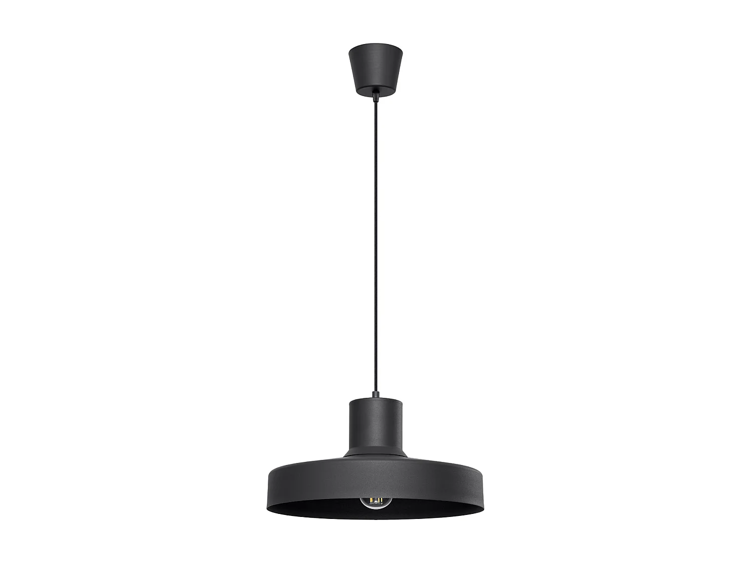Lampa wisząca nowoczesny BILO, stal - 1 źródło - L.35 x H.120 cm - czarny 4201938 - obrazek 1