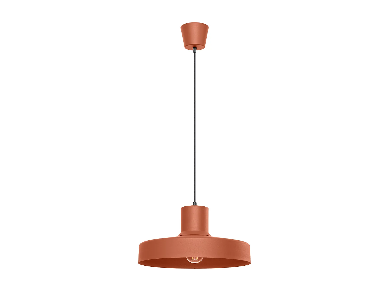 Lampa wisząca nowoczesny BILO, stal - 1 źródło - L.35 x H.120 cm - ochra czerwona 4201939 - obrazek 1
