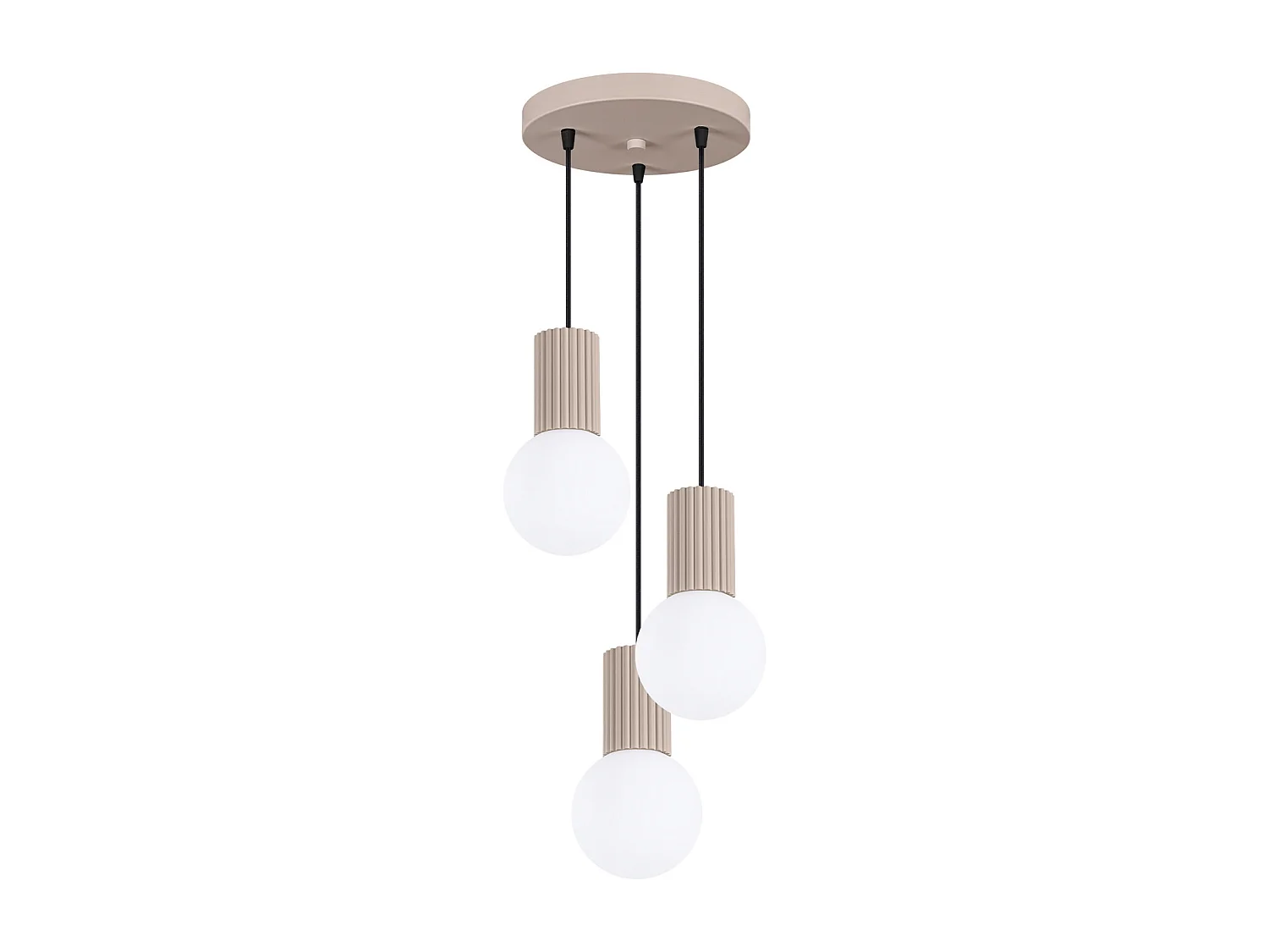 Lampa wisząca nowoczesny HALO, aluminium/szkło - 3 źródło - L.25 x H.125 cm - taupe 4201941 - obrazek 1