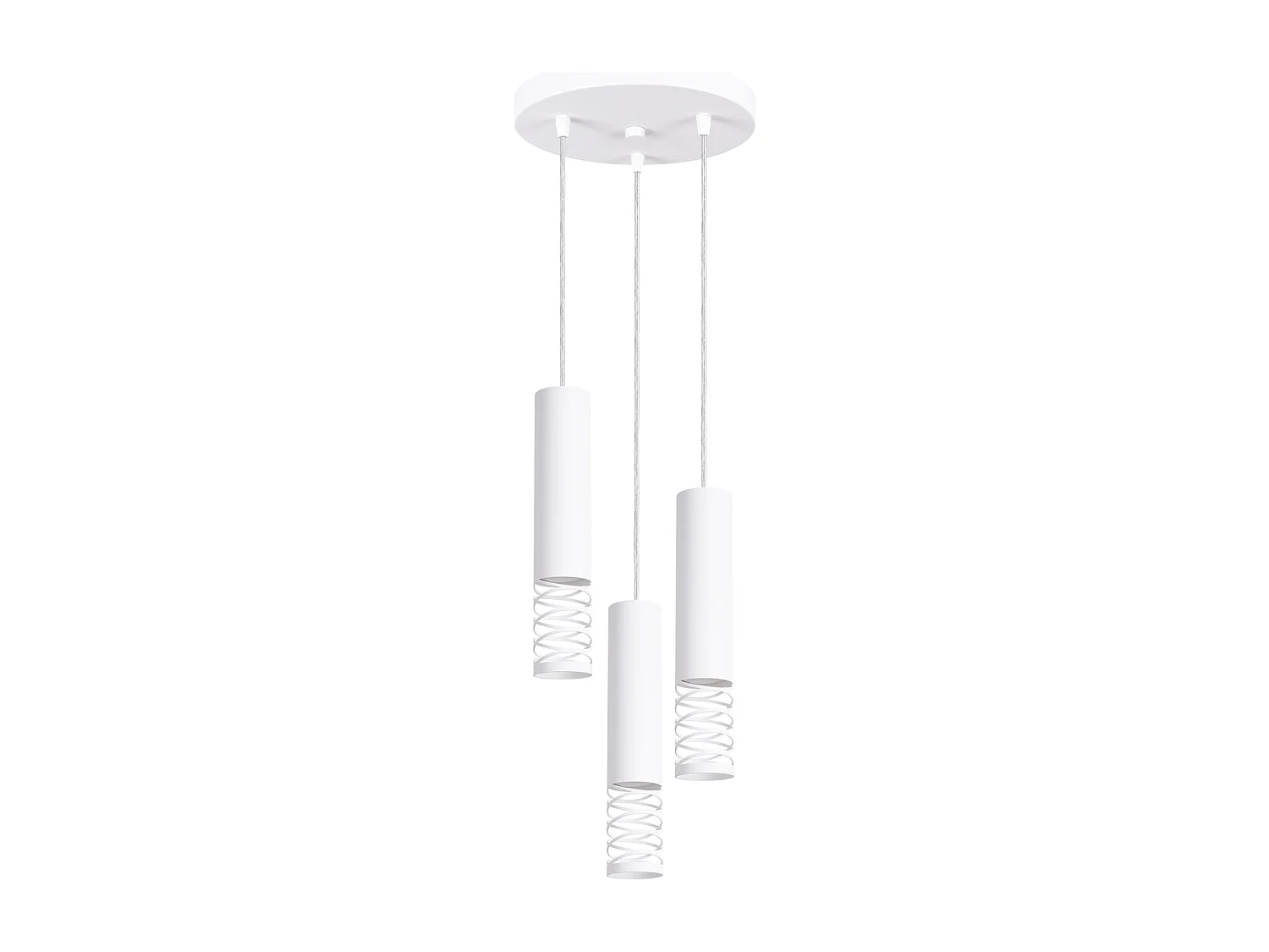 Lampa wisząca nowoczesny LAMI, stal - 3 źródło - L.25 x H.125 cm - biały 4201942 - obrazek 1