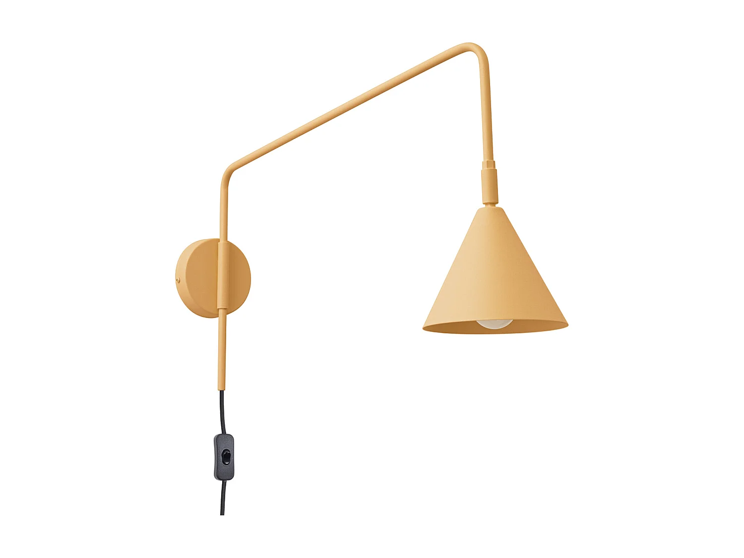 Lampa ścienna nowoczesny NOX, stal – 1 źródło – L.14 x H.30 cm – złoty/czarny 4202023