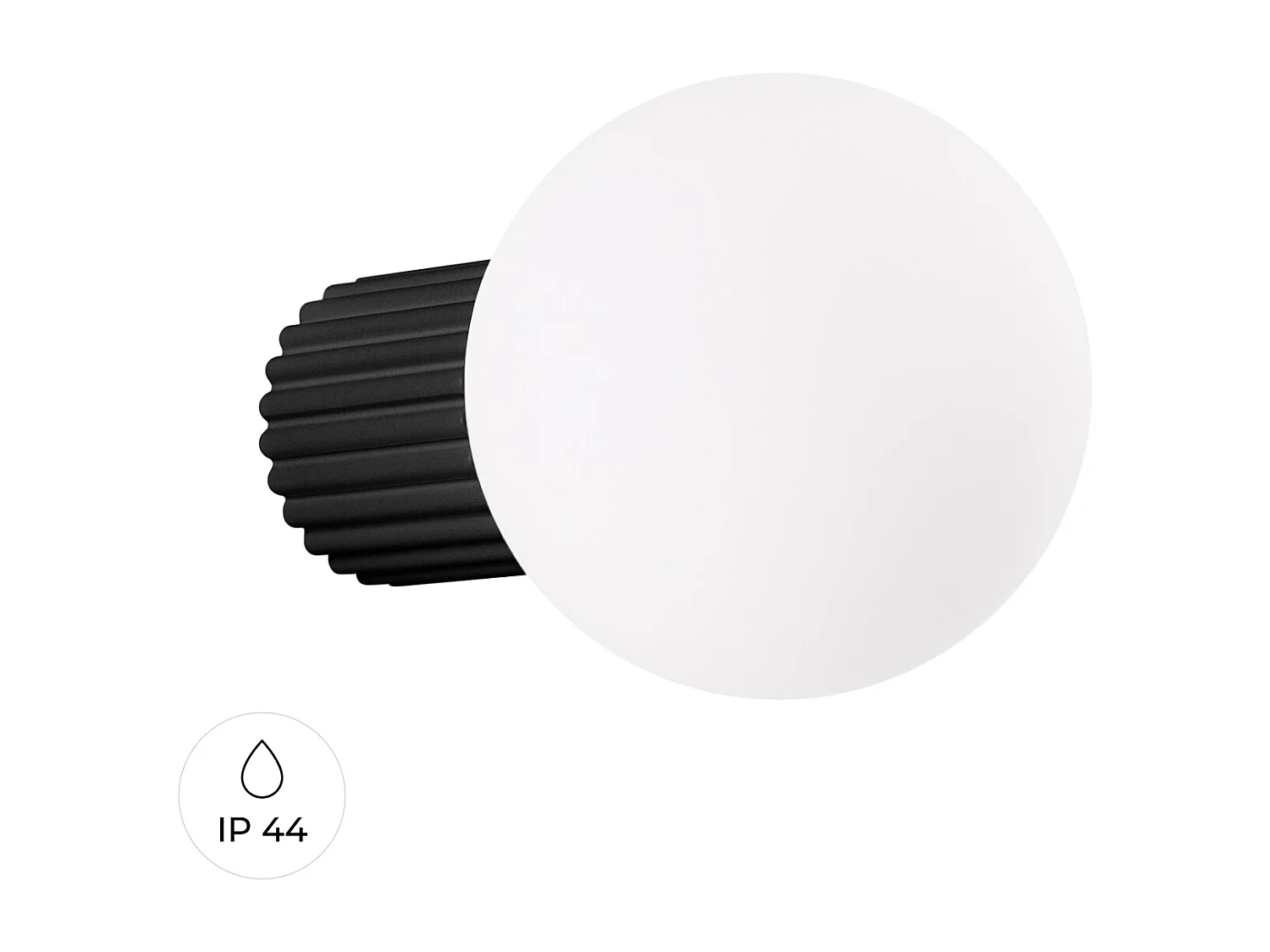 Lampa ścienna nowoczesny HALO, aluminium/szkło - 1 źródło - L.12 x H.12 cm - czarny 4202028 - obrazek 1