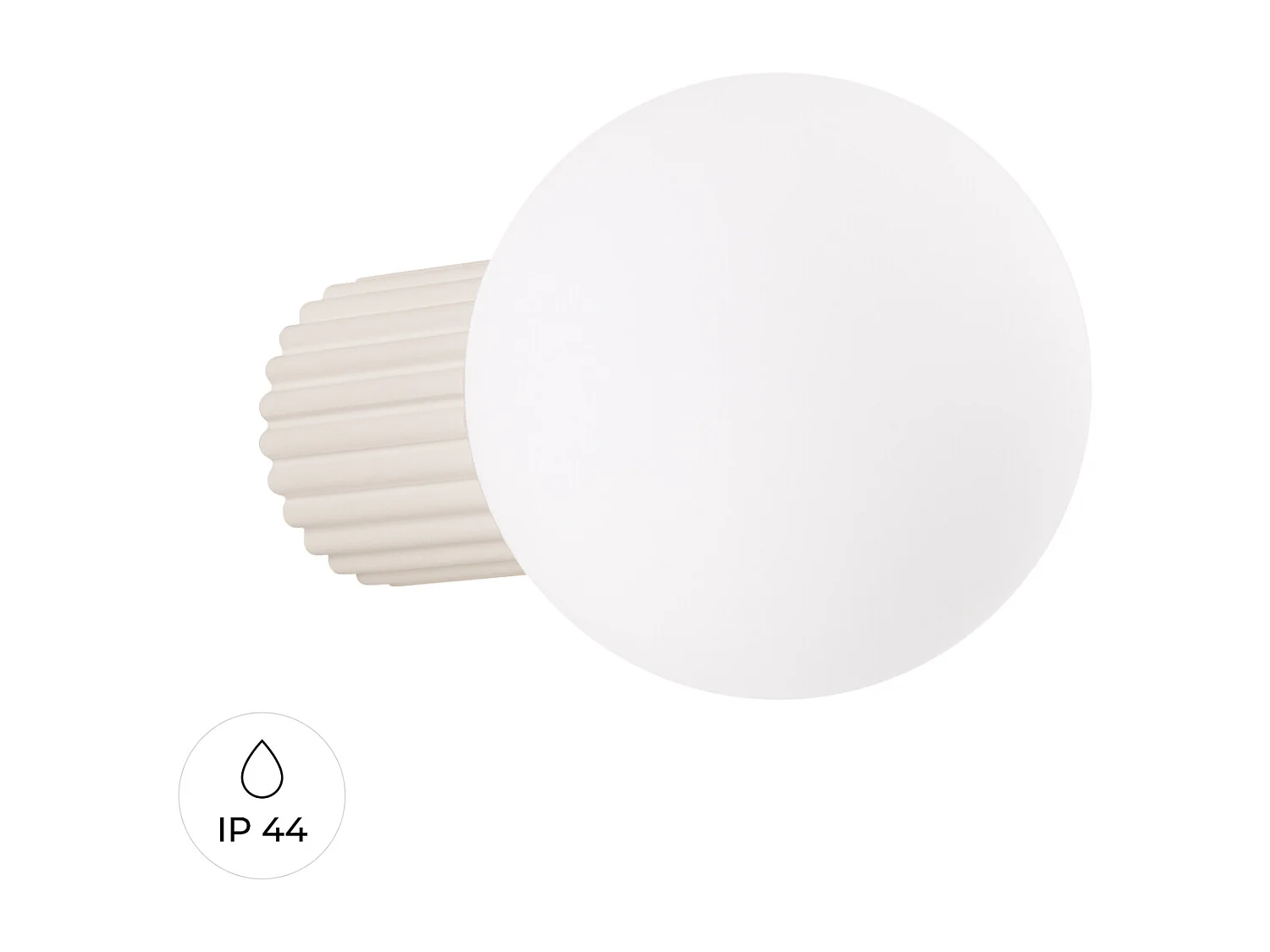 Lampa ścienna nowoczesny HALO, aluminium/szkło - 1 źródło - L.12 x H.12 cm - beżowy 4202027 - obrazek 1