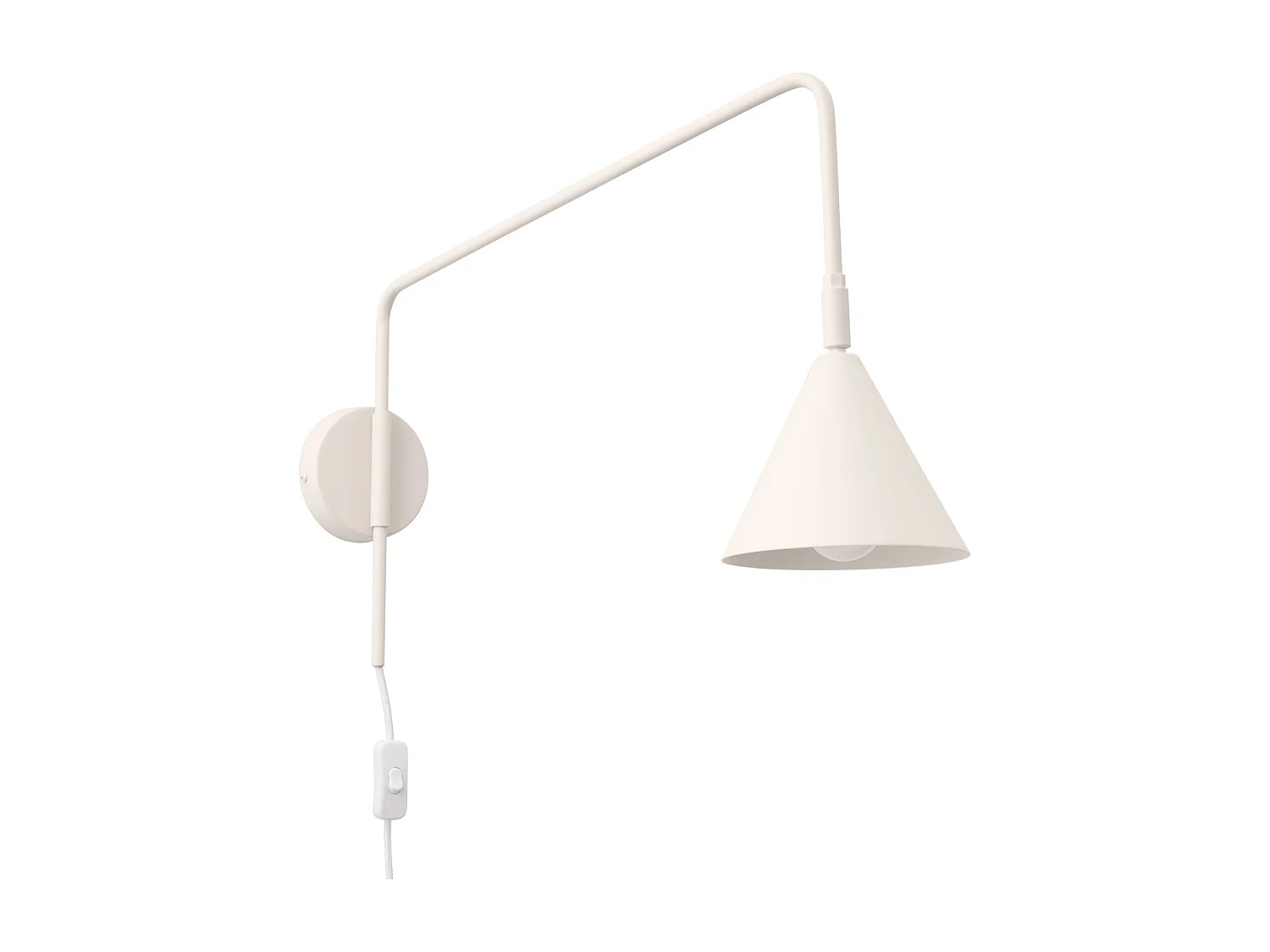 Lampa ścienna nowoczesny NOX, stal – 1 źródło – L.14 x H.30 cm – beżowy 4202032