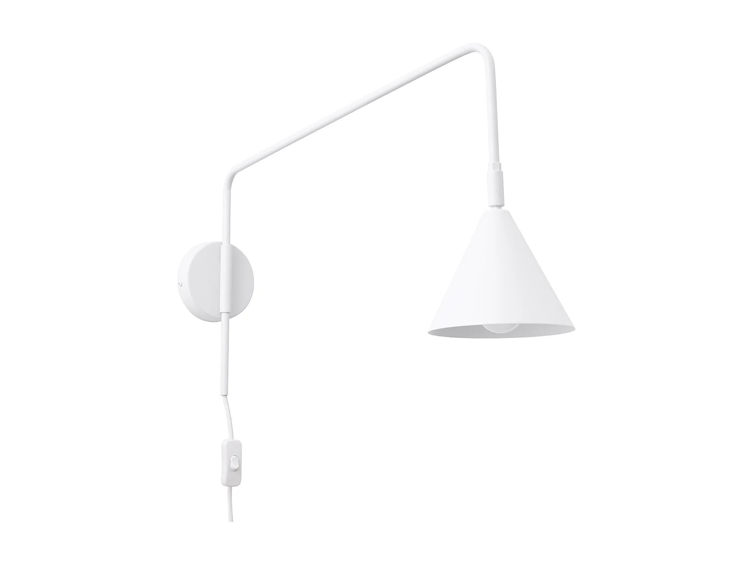 Lampa ścienna nowoczesny NOX, stal – 1 źródło – L.14 x H.30 cm – biały 4202034