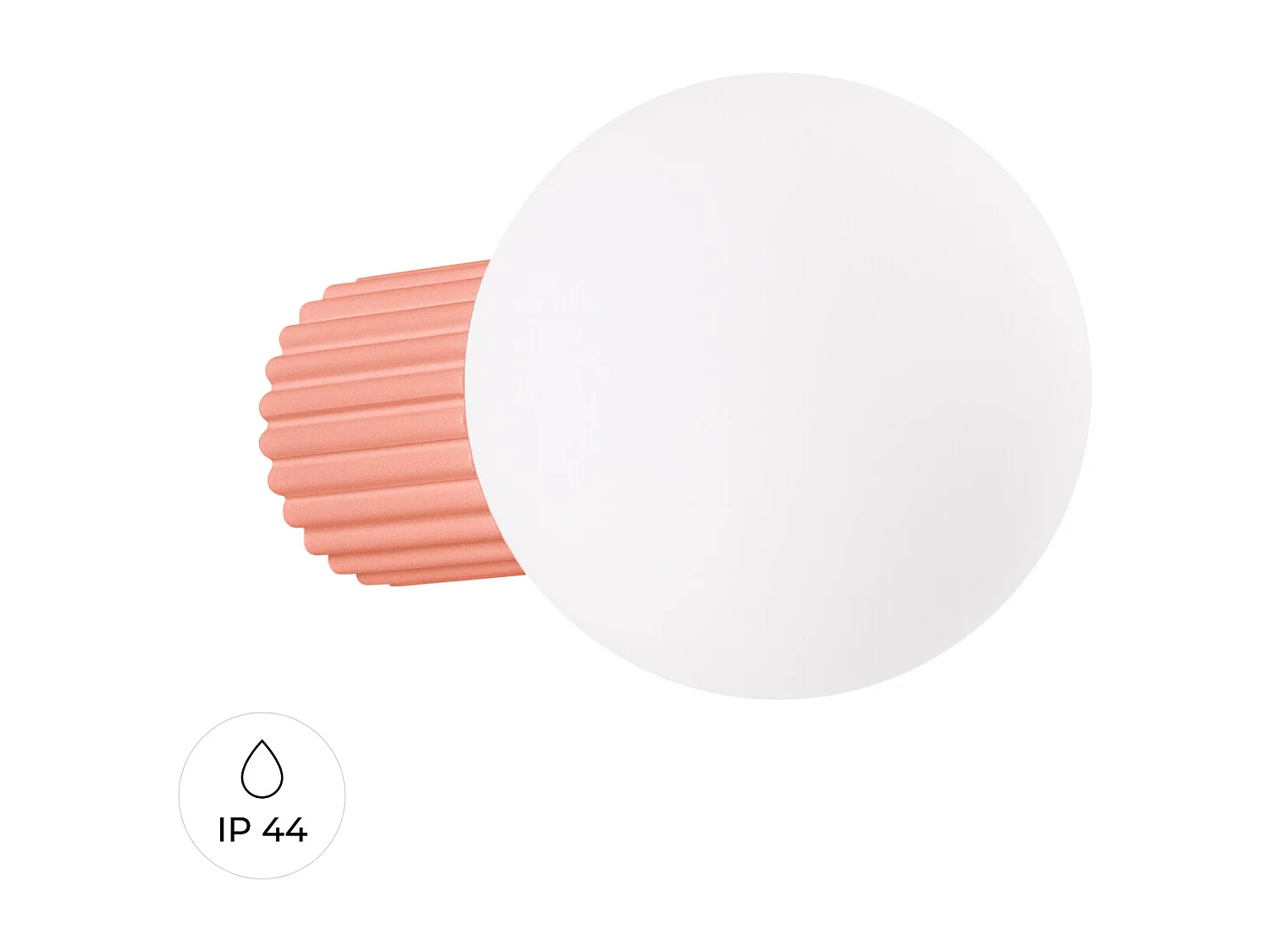 Lampa ścienna nowoczesny HALO, aluminium/szkło - 1 źródło - L.12 x H.12 cm - brzoskwiniowy 4202035 - obrazek 1