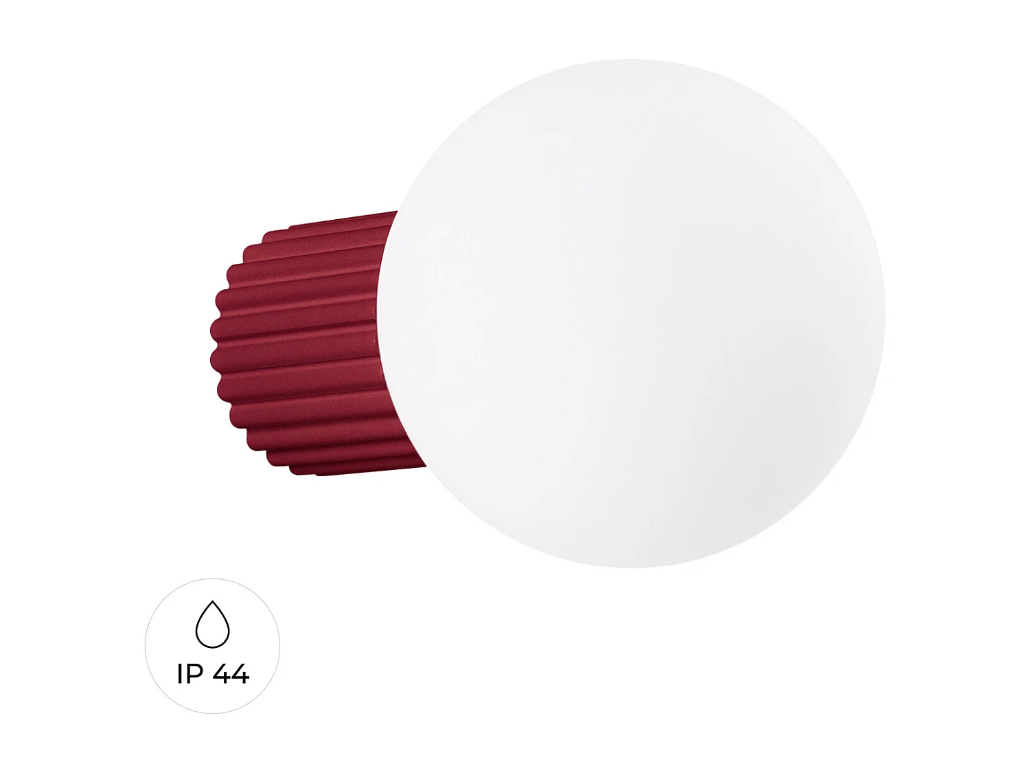 Lampa ścienna nowoczesny HALO, aluminium/szkło - 1 źródło - L.12 x H.12 cm - burgund 4202037 - obrazek 1