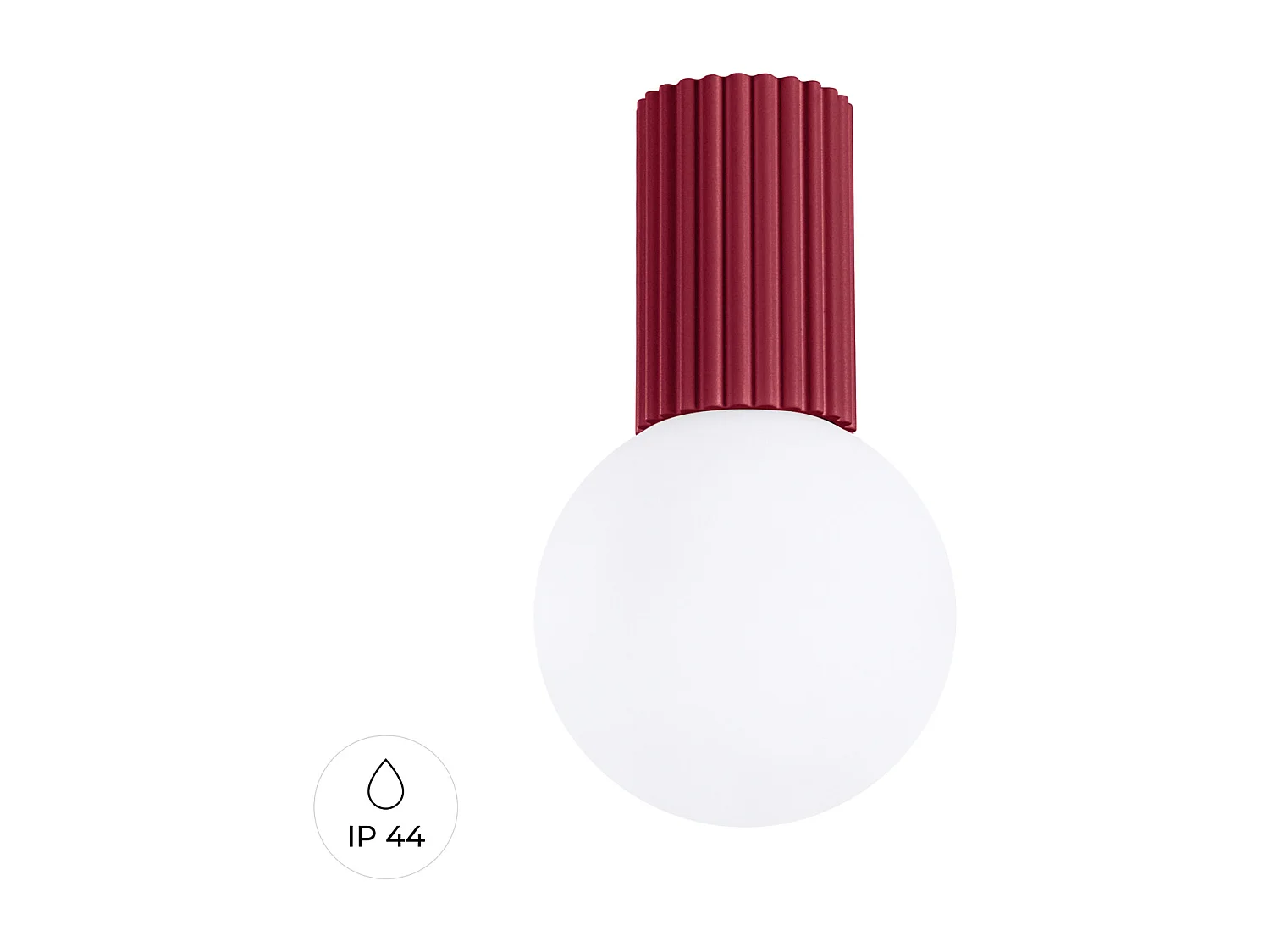 Lampa sufitowa nowoczesny HALO, aluminium/szkło - 1 źródło - L.12 x H.21 cm - burgund 4202098 - obrazek 1