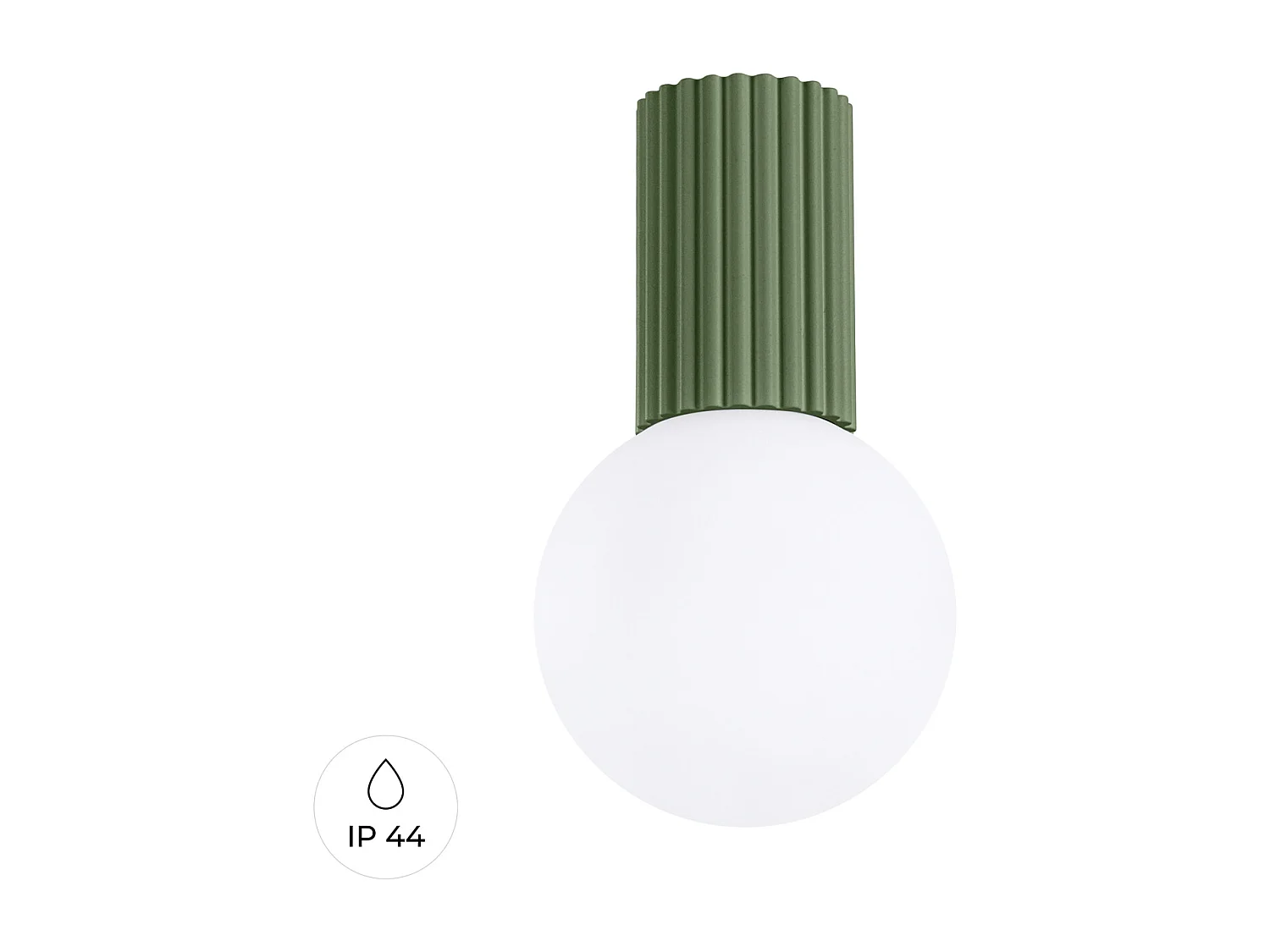 Lampa sufitowa nowoczesny HALO, aluminium/szkło - 1 źródło - L.12 x H.21 cm - zielony oliwkowy 4202100 - obrazek 1