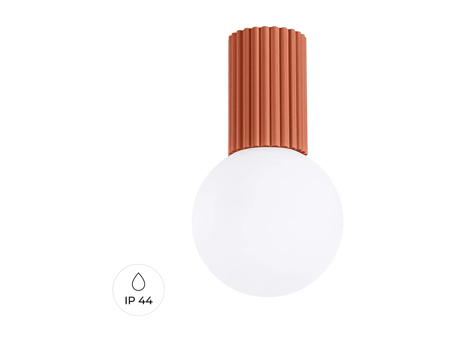 Lampa sufitowa nowoczesny HALO, aluminium/szkło - 1 źródło - L.12 x H.21 cm - ochra czerwona 4202101 - obrazek 1