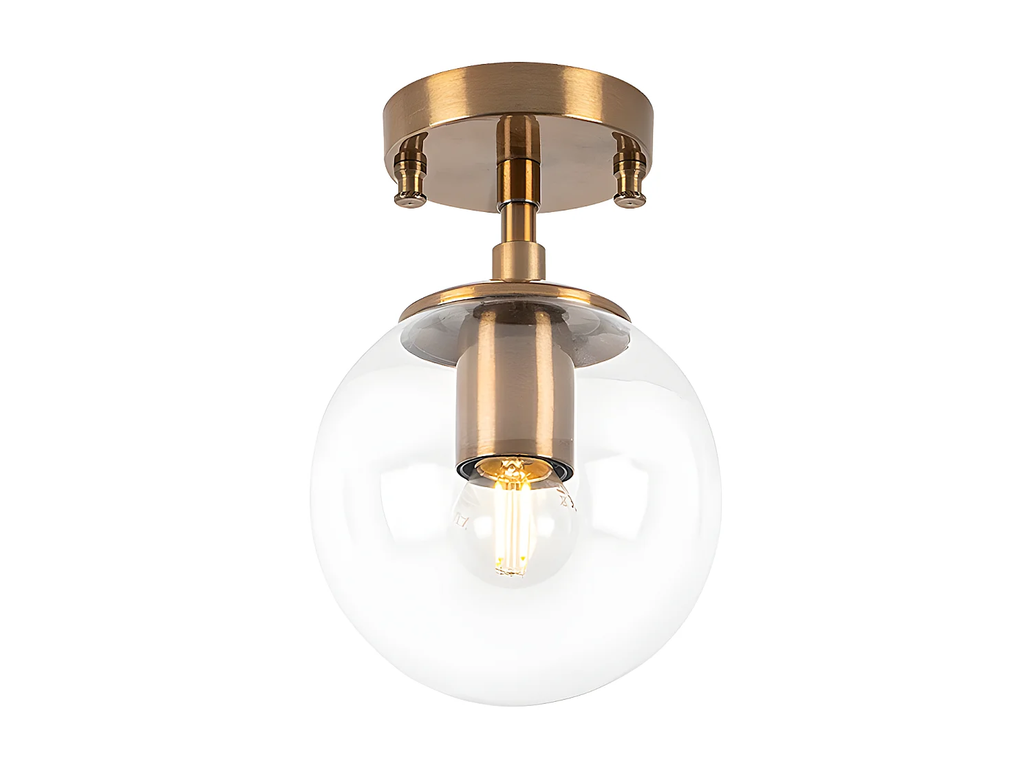 Metalowa lampa sufitowa z kulą - śr. 15 x wys. 23 cm - BARLATI 139387 - obrazek 1
