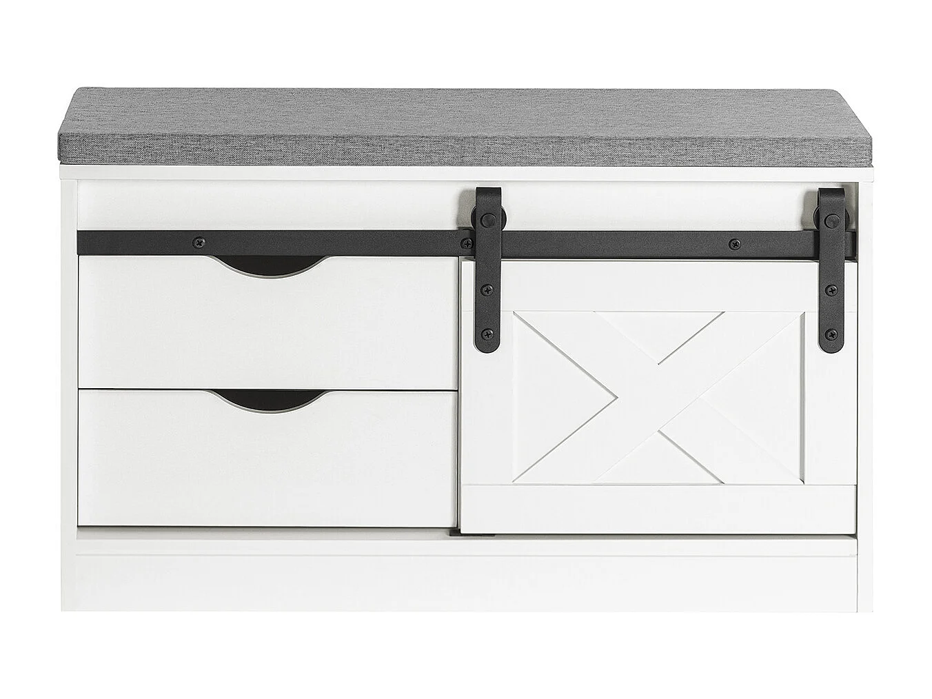 SoBuy Szafka na buty z dwiema szufladami Biały 80x30x49cm FSR153-W 1945207 - obrazek 1