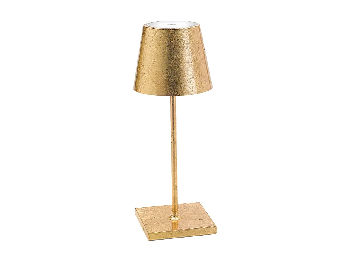 Lampa stołowa LED Poldina Pro Mini Gold Leaf, ładowalna i ściemnialna, z czasem pracy na baterii do 12 godzin. 3037756 - obrazek 1