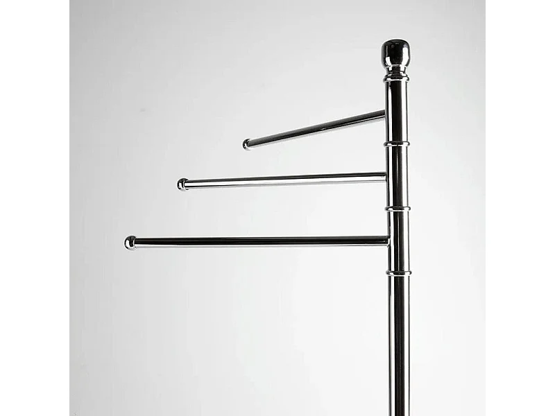 Lampa stojąca z 3 uchwytami na ręczniki „Matthias” ze stali chromowanej 4253944