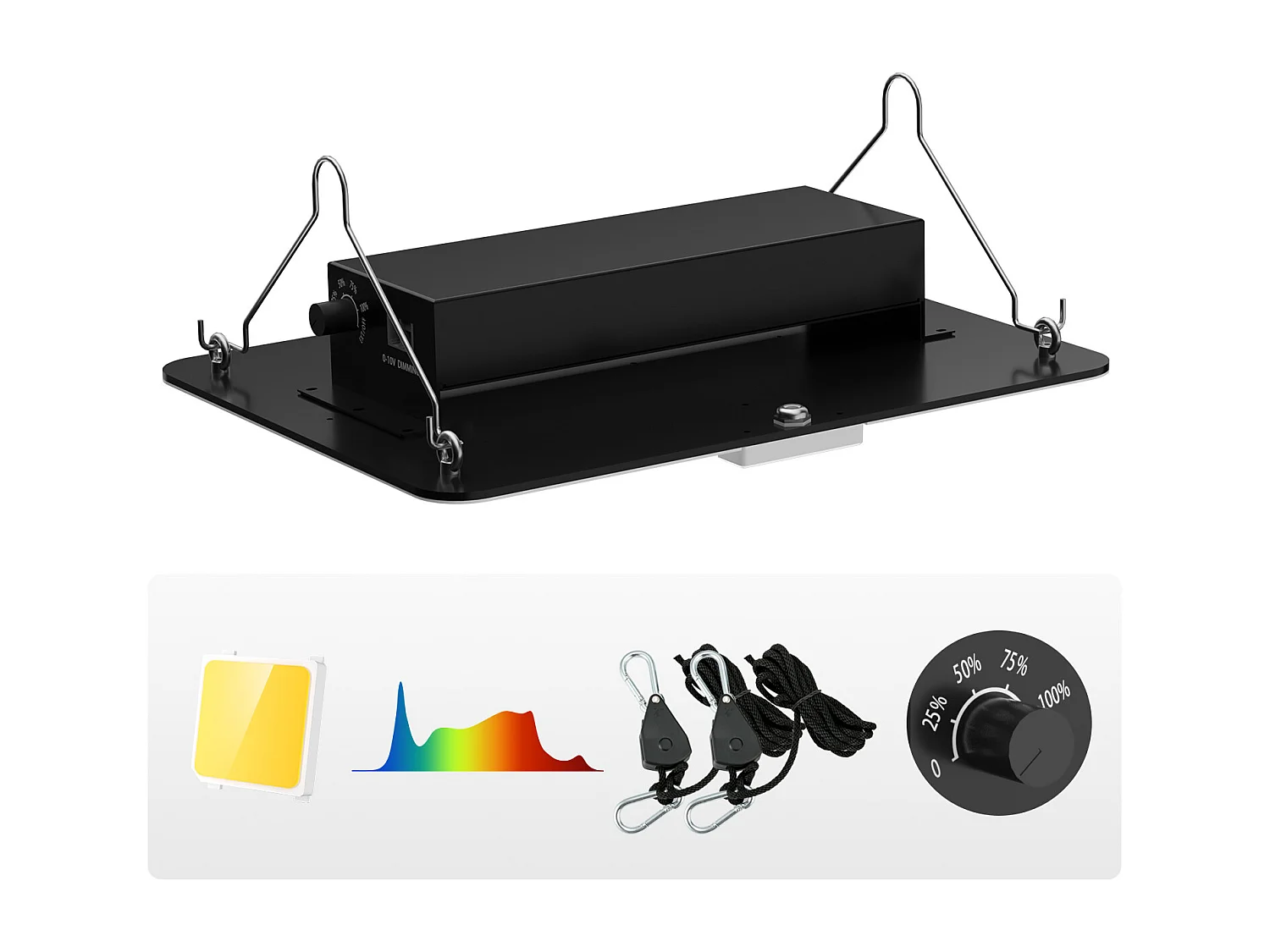 Lampa do Wzrostu LED SucceBuy 150 W, Pełne Spektrum o Zmiennej Intensywności, Diody Samsung do Roślin Wewnętrznych, Wegetacja, Kwitnienie, Szklarnia 4293910 - obrazek 1