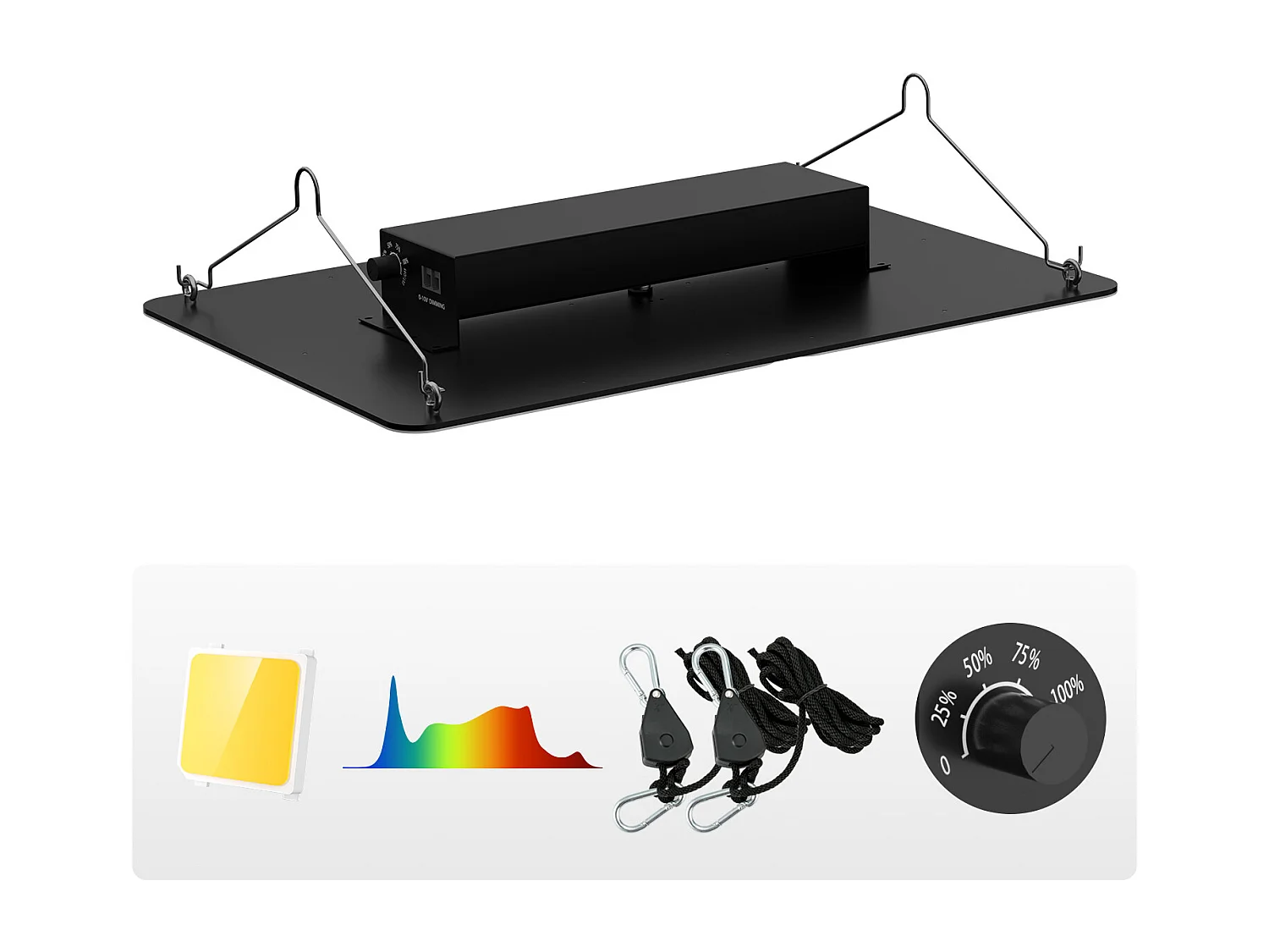 Lampa do Wzrostu LED SucceBuy 300 W, Diody Samsung o Zmiennej Intensywności, do Roślin Wewnętrznych, Rozsada, Wegetacja, Kwitnienie, Sterownik Szeregowy 4293911 - obrazek 1