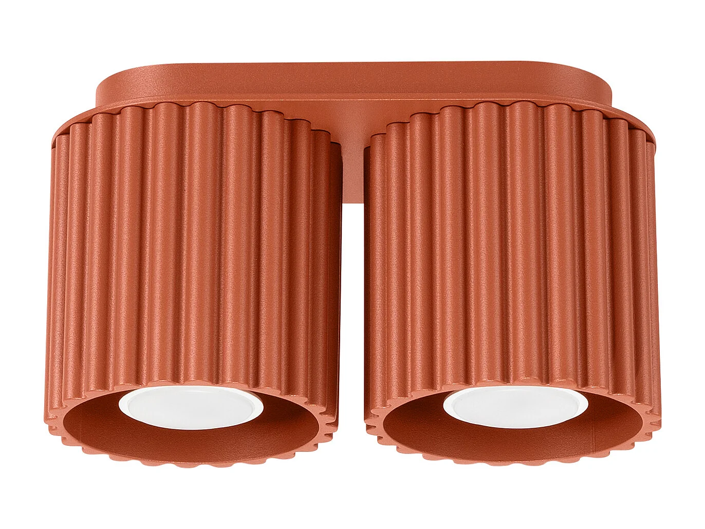 Lampa sufitowa minimalistyczny Aura, aluminium - 2 źródło - L.21 x H.12 cm - ochra czerwona 4366508 - obrazek 1