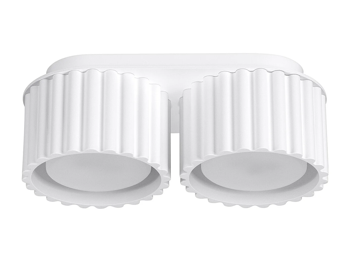 Lampa sufitowa minimalistyczny Aura, aluminium - 2 źródło - L.21 x H.8 cm - biały 4366511 - obrazek 1