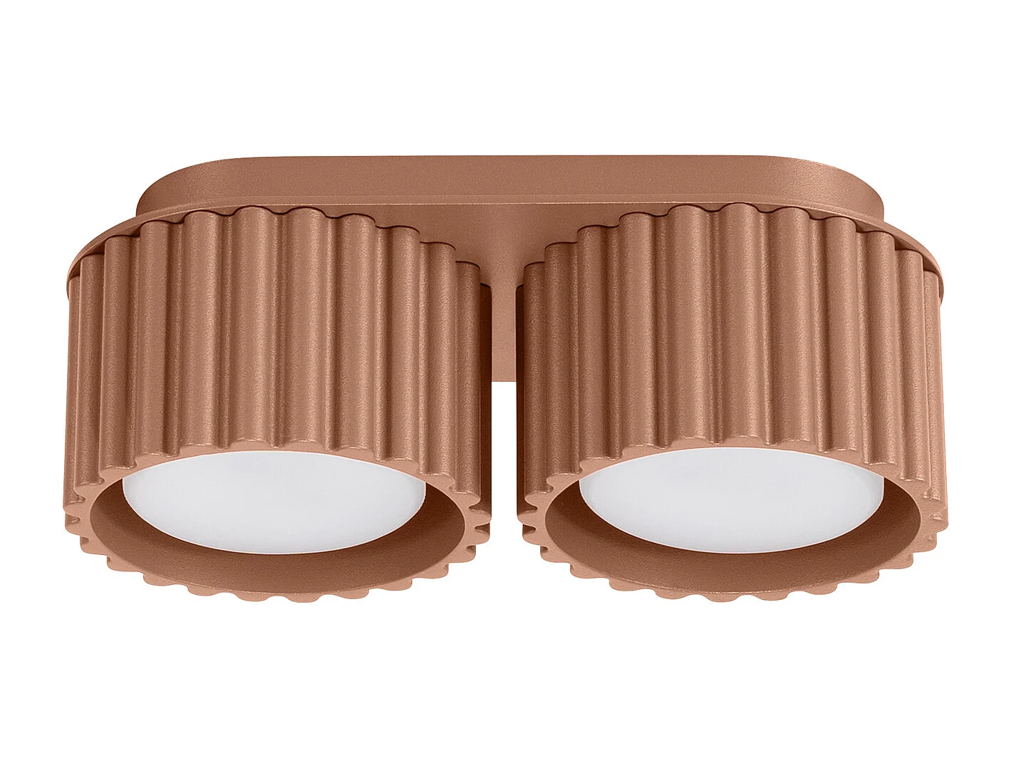 Lampa sufitowa minimalistyczny Aura, aluminium - 2 źródło - L.21 x H.8 cm - mocca 4366522 - obrazek 1