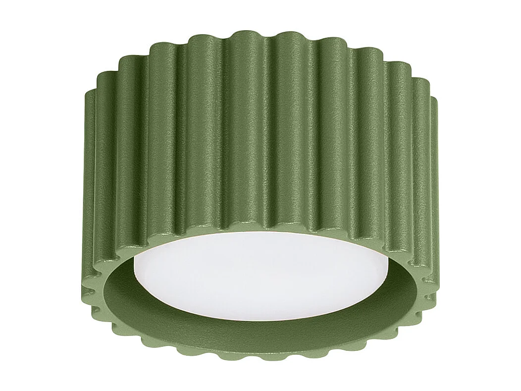 Lampa sufitowa minimalistyczny Aura, aluminium - 1 źródło - L.10 x H.6 cm - zielony oliwkowy 4366523 - obrazek 1