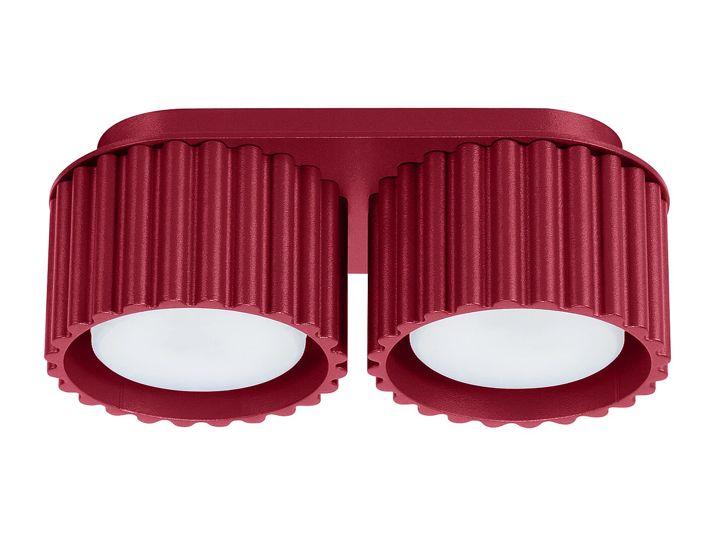 Lampa sufitowa minimalistyczny Aura, aluminium - 2 źródło - L.21 x H.8 cm - burgund 4366524 - obrazek 1