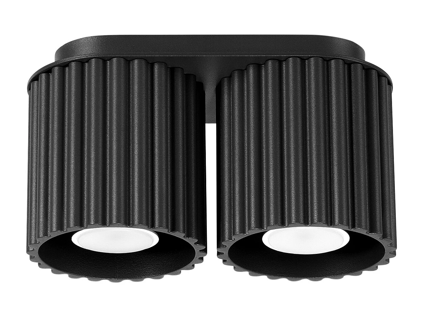 Lampa sufitowa minimalistyczny Aura, aluminium - 2 źródło - L.21 x H.12 cm - czarny 4366527 - obrazek 1