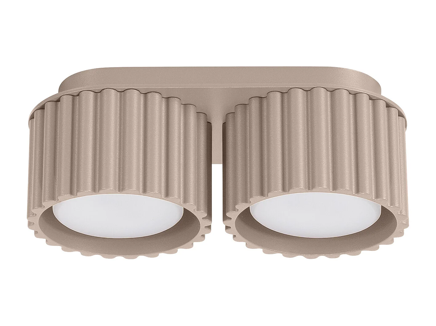 Lampa sufitowa minimalistyczny Aura, aluminium - 2 źródło - L.21 x H.8 cm - taupe 4366531 - obrazek 1