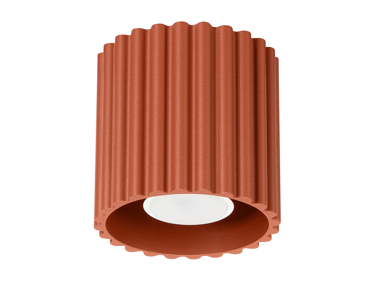 Lampa sufitowa minimalistyczny Aura, aluminium - 1 źródło - L.10 x H.10 cm - ochra czerwona 4366534 - obrazek 1