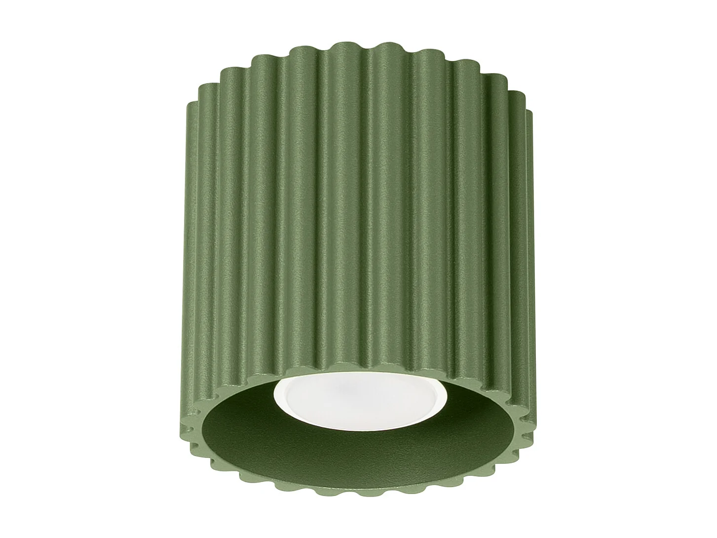 Lampa sufitowa minimalistyczny Aura, aluminium - 1 źródło - L.10 x H.10 cm - zielony oliwkowy 4366539 - obrazek 1