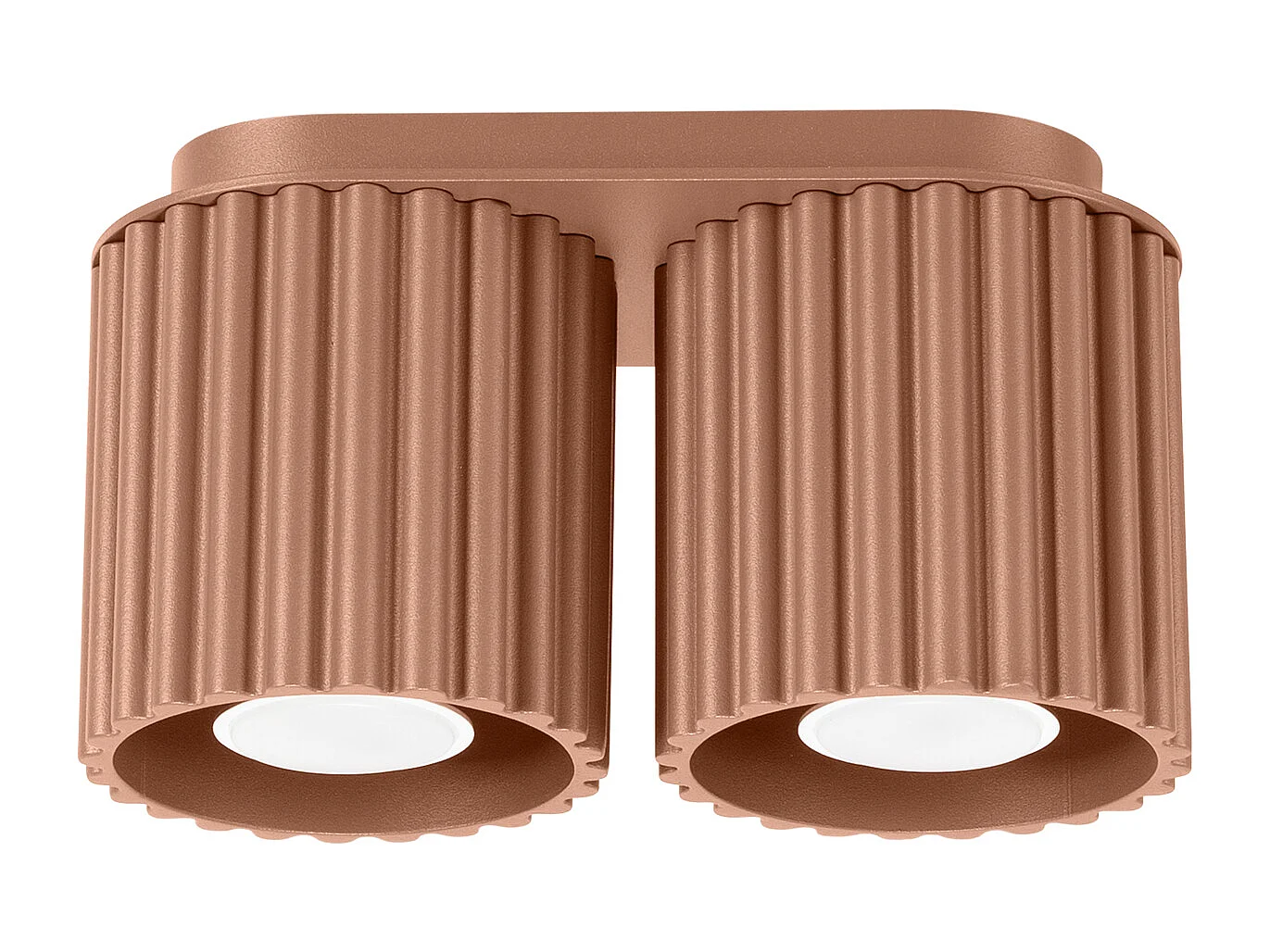 Lampa sufitowa minimalistyczny Aura, aluminium - 2 źródło - L.21 x H.12 cm - mocca 4366537 - obrazek 1