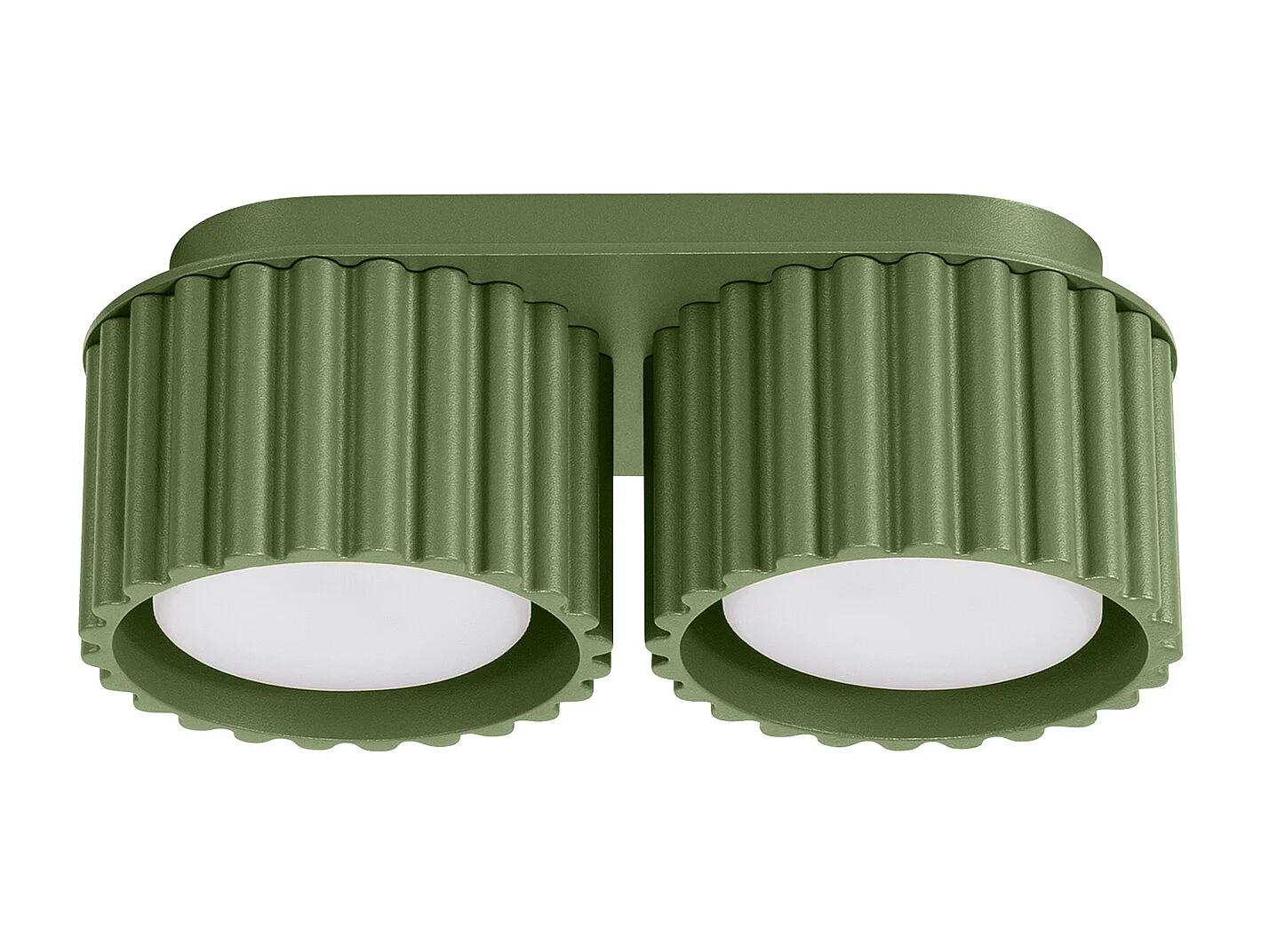 Lampa sufitowa minimalistyczny Aura, aluminium - 2 źródło - L.21 x H.8 cm - zielony oliwkowy 4366545 - obrazek 1
